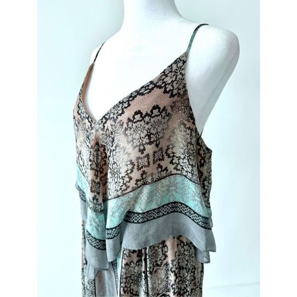 BCBGMaxazria Novah Scarf Pastel Print Chiffon Dress - Picture 5 of 8